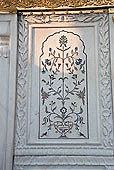Amritsar - the Golden Temple - marble walls with decorative patterns that show Islamic influence 